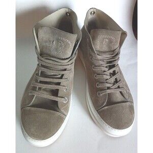Rucoline Sneakers Mens Size 11 Tan Brown Suede Hi-top Shoes Logo